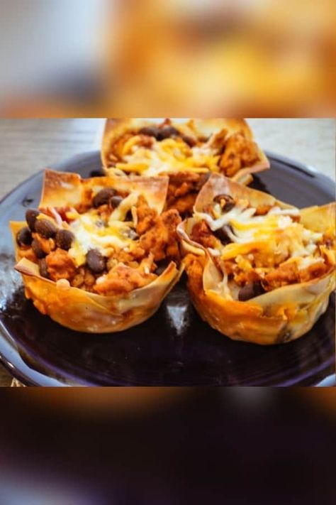 Craving tacos but looking for an innovative way to enjoy them? Look no further than Chicken Taco Wonton “Cupcakes” – a delicious, nutritious dish that is perfect for meal prepping #WeightWatchers #Recipes #Diet Chicken Taco Wontons “cupcakes”, Chicken Taco Wontons, Chicken Taco Wonton Cupcakes, Wonton Wrapper Tacos, Taco Cupcakes Wonton, Taco Wonton, Wonton Taco Cups, Chicken Wonton Tacos, Wonton Tacos