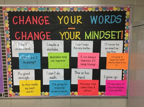 Change bulletin board Counseling Bulletin Boards, Mindset Bulletin Board, Visible Learning, Education Positive, Leader In Me, Classroom Bulletin Boards, School Bulletin Boards, School Psychology, Classroom Displays