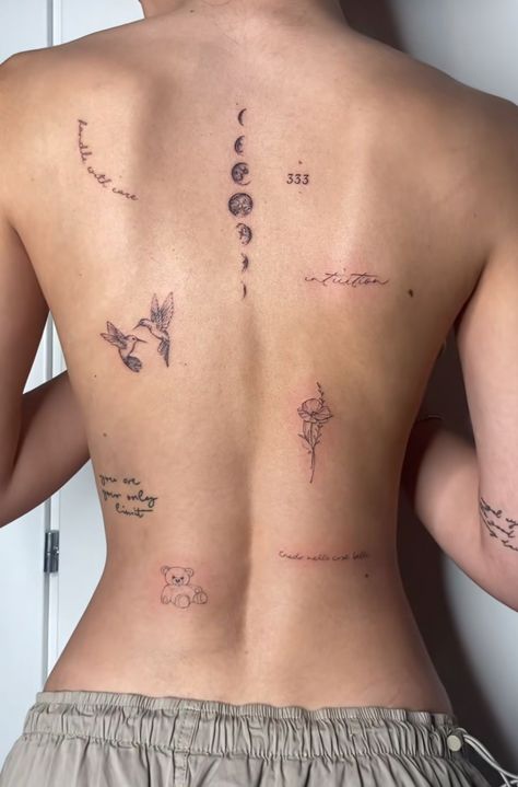 Tato Minimal, Spine Tattoos For Women, Tattoos Inspo, Back Tattoo Women, Discreet Tattoos, Spine Tattoos, Elegant Tattoos, Female Tattoo, Feminine Tattoos