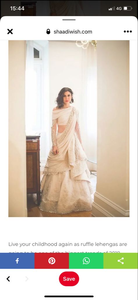 Wedding Reception Outfit Ideas, Indian Wedding Reception Outfit, Reception Outfit Ideas, White Lengha, Indian Wedding Gowns, Gaurav Gupta, Reception Outfit, Ring Ceremony, Ghagra Choli