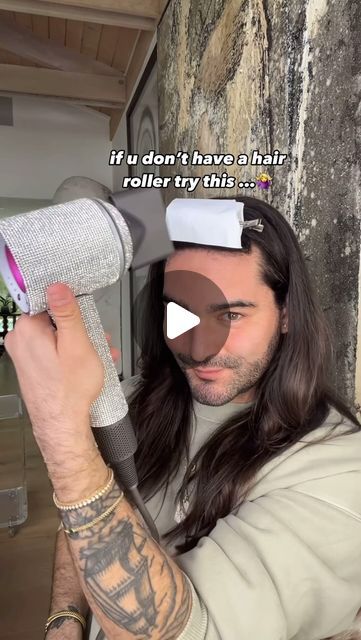 Matt Newman on Instagram: "so… i think this could def work for ppl with #bangs similar length to the lovely @hithisisdaisy but my front pieces were just too long for it to turn out 🤷‍♀️ #hairhacks #hairrollers #curtainbangs #instahair #hairideas 🤷‍♀️ do u use hair rollers?!" How To Roll Bangs With Rollers, How To Curl Long Bangs, Rollers For Bangs, Velcro Curlers, Diy Hair Rollers, Curled Bangs, Front Pieces, Hair Curlers Rollers, How To Style Bangs