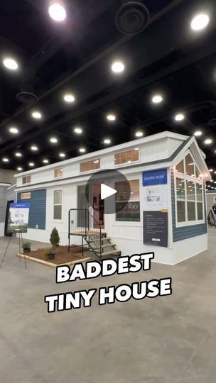 65K views · 544 reactions | 🫣This tiny house is a LIL BADDIE! This tiny home model is the “ShorePark 1969SL, “ built by Skyline Champion! WATCH THE FULL TOUR ON THE CHANNEL FOR ALL THE INFO AND PRICING, link in bio!  #tinyhouse #tinyhome #realestate #prefabhouse #housetour #newhome #tinyhousemovement #tinyhouses | mobilehomesby.georgia | mobilehomesby.georgia · Original audio Porch With Steps, Small House Videos, Small House Model, Cheap Tiny House, Tiny Loft, Tiny House Big Living, Loft House Design, Small Porch, Tiny House Exterior