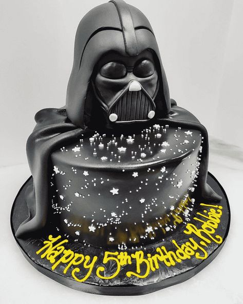 Darth Vader Cake Birthdays, Dark Vader Cake Ideas, Star Wars 50th Birthday Cake, Star Wars Cake Darth Vader, Darth Vader Cake Ideas, Starwars Cakes Birthday, Pastel Darth Vader, Darth Vader Cakes, Star Wars Cakes Birthday Boys