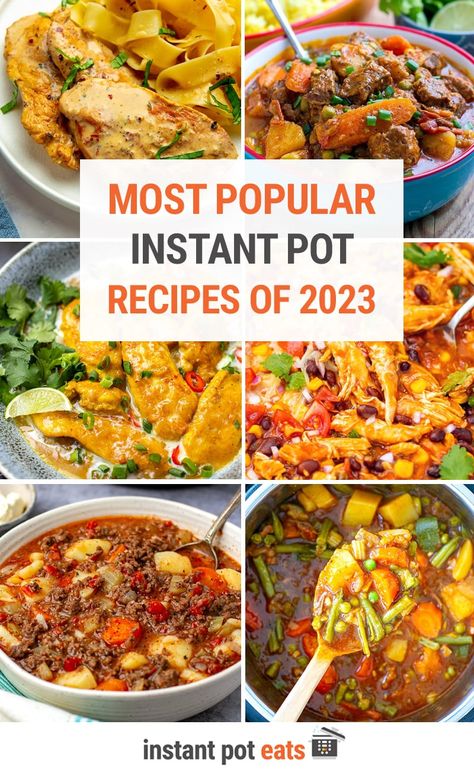 As we close the year, it's time for our annual highlight reel of the most popular Instant Pot recipes in 2023. We started this tradition a few years ago because with over 500 pressure cooker recipes on our website and hundreds of thousands of dishes floating around on the Internet and social media, choosing which ones to try can be hard. That’s why we do a wrap-up post featuring dishes our readers cooked, loved, commented on, and shared the most, and feature both savory and sweet creations. Chicken Pot Pie Soup, Italian Sausage Soup, Vegan Stew, Instant Pot Pork, Best Instant Pot Recipe, Healthy Instant Pot Recipes, One Pot Dishes, Instant Pot Dinner Recipes, Universal Language