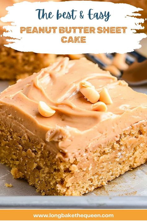 Peanut Butter Sheet Cake With Peanut Butter Icing, Peanut Butter Sheet Cake With Peanut Butter Frosting, Easy Peanut Butter Sheet Cake, Sheet Cake Icing, Peanut Butter Sheet Cake Recipe, Peanut Butter Texas Sheet Cake, Peanut Butter Cake Recipe, Peanut Butter Sheet Cake, Peanut Butter Icing