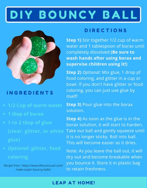 1st Grade Diy Activities, Diy Bouncy Balls Without Borax For Kids, Borax Bouncy Balls, Diy Bouncy Balls With Borax And Glue, How To Make A Bouncy Ball, How To Make Bouncy Balls, Bouncy Ball Recipe, Bouncy Balls Diy, Borax Experiments