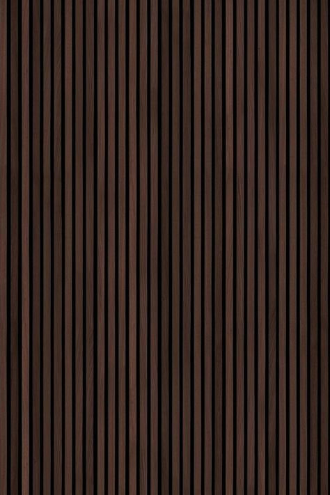 Dark Wood Slat Wall, Wood Veneer Panels, Brown Wall Design, Dark Wood Cladding, Dark Wood Color Palette, Wood Veneer Texture, Panels On Walls, Bedroom Wall Texture, Holz Wallpaper