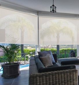 Patio Bamboo, Sunroom Blinds, Arizona Patio, Exterior Solar Shade, Automatic Shades, Solar Roller Shade, Porch Shades, Patio Shades, Exterior Shades