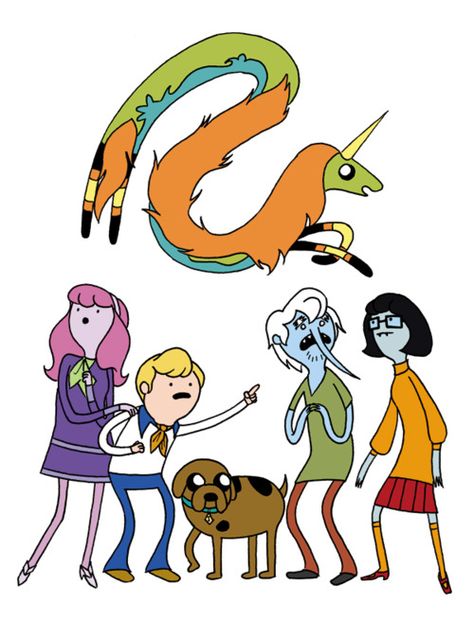 awwww! Adventure Time (Scooby Doo Version) Adventure Time Crossover, Aho Girl, Adventure Time Style, Adveture Time, Bravest Warriors, Finn The Human, Jake The Dogs, What Time Is, Adventure Time Art