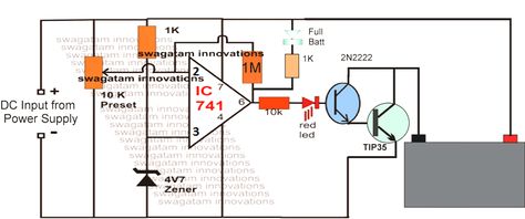 Automatic Universal Battery Charger Circuit for all types of Battery Battery Charger Circuit, Automatic Battery Charger, Battery Charger 12v, Recondition Batteries, Electronic Schematics, Electronic Circuit Projects, Car Battery Charger, Cool Electronics, Battery Indicator