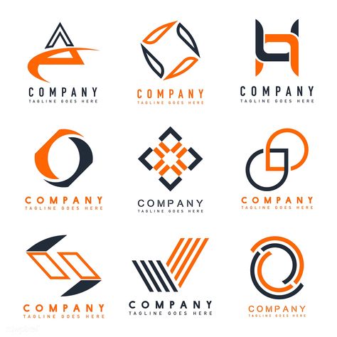 Set of company logo design ideas vector | free image by rawpixel.com News Logo, Hipster Design, Etiquette Vintage, Small Business Logo, Logo Design Ideas, Simple Designs To Draw, Logo Design Free, Company Logo Design, Pattern Texture