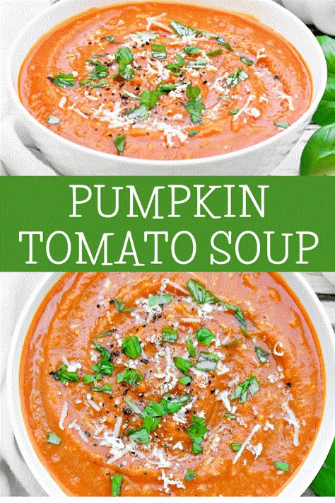 Tomato Soup Easy, Simple Family Meals, Tomato Soup Recipe, Pumpkin Soup Recipe, Fall Foods, Vegan Soup Recipes, Tomato Soup Recipes, Fall Soups, Vegan Soup