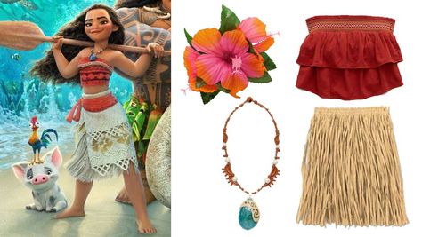 Here's How To DIY A Moana Halloween Costume This Year Moana Custome Ideas, Diy Moana Outfit, Moana Diy Costume, Tafiti Moana Diy Costume Women, Moana Cosplay Costume Diy, Hawaii Dinner, Moana Makeup, Moana Diy, Moana Halloween