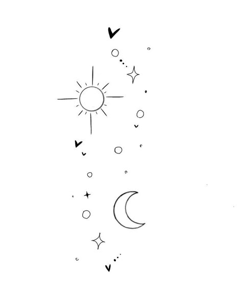 Outer Space Tattoos Simple, Dainty Collar Bone Tattoos For Women, Matching Space Tattoos, Minimalist Space Tattoo, Annotation Drawings, Matching Star Tattoos, Outer Space Drawing, Outer Space Tattoos, Virgo Tattoo Designs