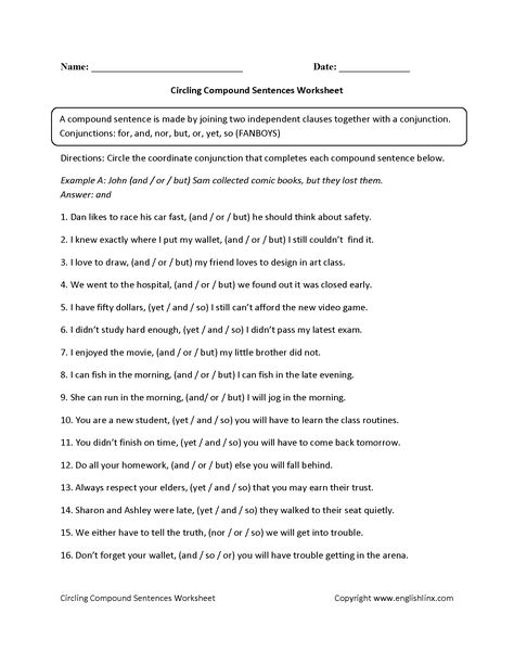 Sentences Worksheets | Compound Sentences Worksheets Compound Sentences Worksheets, Compound And Complex Sentences, Compound Sentence, Combining Sentences, Sentences Worksheet, Printable Handwriting Worksheets, Connecting Words, Handwriting Worksheets For Kids, Compound Sentences