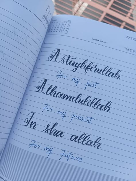 Islamic Doodle Quotes, Islamic Notes Ideas, Islamic Diary Ideas, Islamic Journal Ideas, Diary Writing Ideas Personal, Groceries List, Islamic Journal, Calligraphy Quotes Doodles, Handwriting Examples