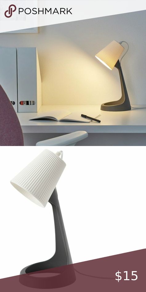 IKEA SVALLET Work Lamp With LED Bulb NEW Dark gray, White Ikea Svallet, Living Room Theme, Closet Ikea, Led Room, Butterfly Light, Living Room Themes, Study Living Room, Butterfly Lighting, White Lighting