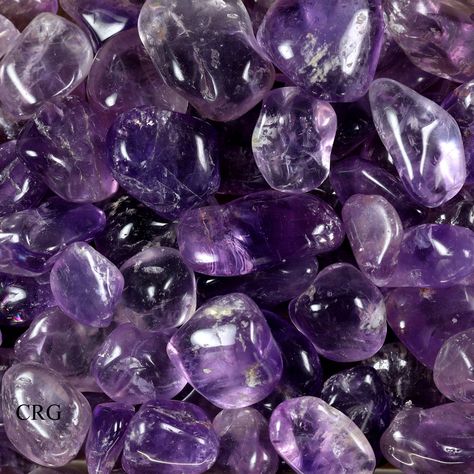 1 LB lot Amethyst 20-40 mm Tumbled Gemstones Wholesale Bulk (TLAMY-16) 100% Genuine Natural Amethyst Origin: Brazil Pieces measure 20-40 mm (AVERAGE SIZE) This is a natural product | Size, Shape and Color May Vary Slightly Picture is example ONLY | Please allow for natural variation This listing is for a one (1) pound lot tumbled gemstones. CRYSTAL RIVER GEMS WHOLESALE BULK Free Shipping for Continental US orders of $35.00 or more. Fast Shipping Domestic and International Igneous Rocks, Wholesale Crystals, Amethyst Tumbled, Crystal River, Crystal Therapy, Spiritual Protection, Rosy Pink, Minerals And Gemstones, Crystals Minerals