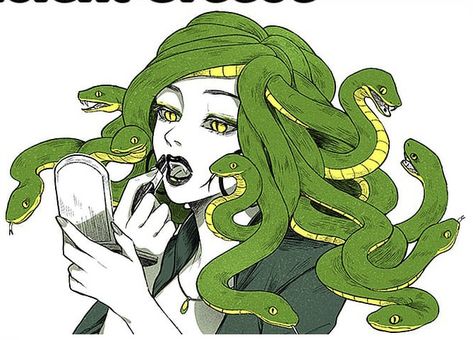 Snake Woman Character Design, Snake Girl Oc, Medusa Fanart, Vera Oberlin, Gorgon Art, Medusa Anime, Snake Oc, Snake People, Anastacia Disney