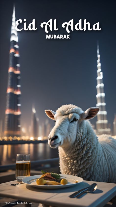 Before celebration of Eid ul Adha all animal are doing get together in dubai near Burj khalifa. Eid Wallpaper, Pakistan Defence, Eid Mubark, Eid Adha Mubarak, Social Media Campaign Design, Eid Mubarak Quotes, Dental Social Media, Eid Ul Azha, Eid Photos