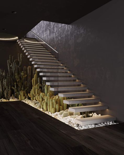 Black Modern House, تحت الدرج, درج السلم, Stairs Design Modern, Stairway Design, Dark House, Home Stairs Design, Modern Stairs, Modern Staircase