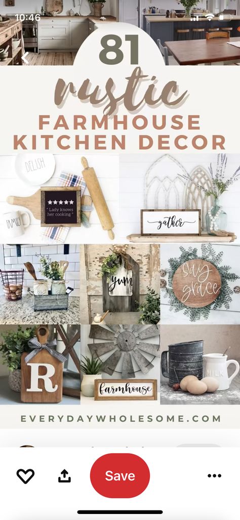 Rustic Farmhouse Kitchen Decor, Farmhouse Kitchen Decor Ideas, Diy Rustic Decor, Apartment Decoration, Rustic Farmhouse Kitchen, Home Decor Crate, Farmhouse Decoration, Kitchen Decor Ideas, House Decorating