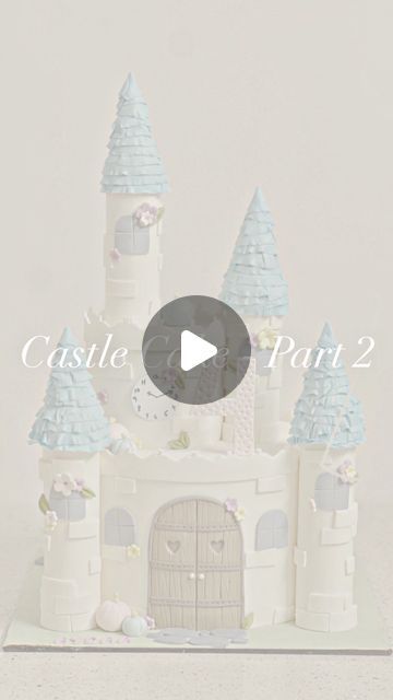 Castle Theme Cake, Cinderella Castle Cake, Cinderella Cake Designs, Dummy Cake, Castle Cake, Cake Studio, Cinderella Castle, Cake Videos, Good Design