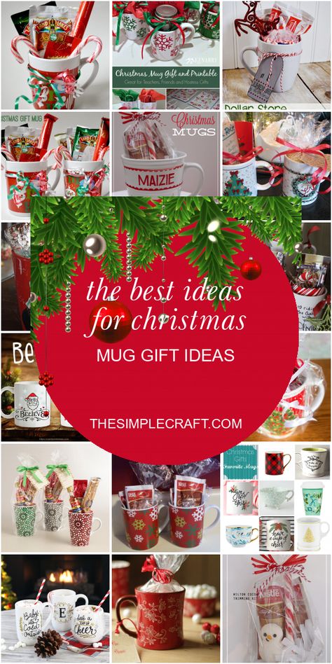 Gifts In Mugs Ideas, Gifts With Mugs, Christmas Gift Cup Ideas, Christmas Mug Exchange Ideas, Christmas Gift Mugs Filled, Xmas Mug Gift Ideas, Diy Mug Gift Ideas, Christmas Gift Sets Diy Basket Ideas, Gift In A Mug Ideas