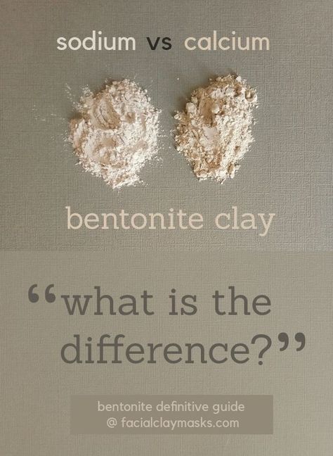 You might have heard that one type of bentonite clay is better than the other? We explore the difference between each type of clay and if it really matters. #sodium #calcium #bentonite #bentoniteclay #sodiumvscalciumbentonite #claycomparison #clayfaq #typesofclay #bentoniteclaytypes Benefits Of Bentonite Clay, Bentonite Clay Hair, Herbal Preparations, Bentonite Clay Benefits, Bentonite Clay Face Mask, Clay Recipes, Calcium Bentonite Clay, Tumeric Face Mask, Healing Clay