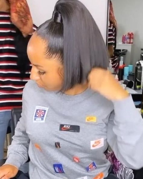 Gel Bolla Ponytail, High Sleek Ponytail, Messy Ponytail Hairstyles, Wedding Ponytail Hairstyles, Feedin Cornrows, Long Ponytail Hairstyles, Wedding Ponytail, Banana Clips, Black Ponytail