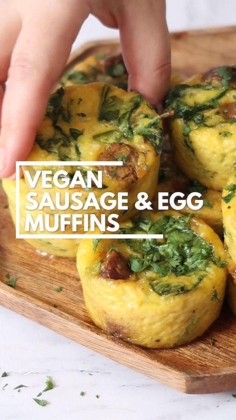 Jun 20, 2021 - These Vegan Sausage & Egg Muffins are the ultimate brunch finger food or make ahead breakfast for meal prepping for the week! Meal Prepping For The Week, Sausage Egg Muffins, Vegan Brunch Recipes, Smoothies Vegan, Vegan Egg, Egg Muffin, Vegan Muffins, Vegan Brunch, Desserts Vegan