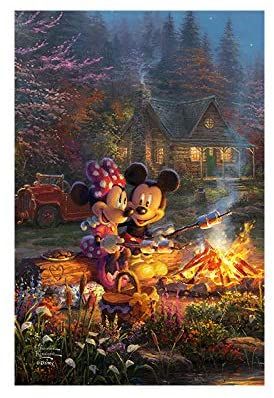 Amazon.com : Flagology.com, Disney, Thomas Kinkade, Mickey Mouse & Minnie Mouse, Mickey and Minnie Sweetheart Campfire – House Flag – 28” x 40”, Outdoor, Large, Printed on Both Sides, Officially Licensed Disney : Garden & Outdoor Kinkade Disney, Thomas Kinkade Disney, Mouse Wallpaper, Disney Mickey And Minnie, Classic Disney Characters, Disney Paintings, Cartoon Disney, Images Disney, Mickey And Minnie Mouse