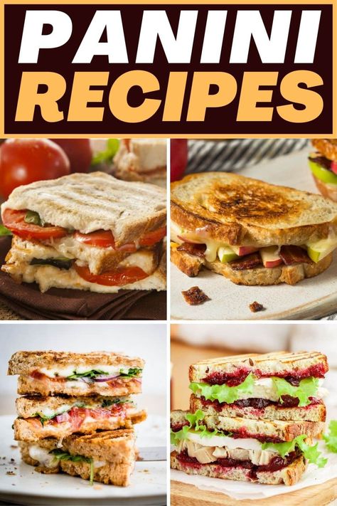 These panini recipes are warm, gooey, and delicious! From Caprese to ham and Swiss to chocolate and brie, you can't go wrong with these Italian sandwiches. Panini Ideas, Best Panini Recipes, Italian Sandwiches, Panini Recipe, Cheese Panini, Ham And Swiss, Passover Desserts, Panini Sandwich, Panini Recipes