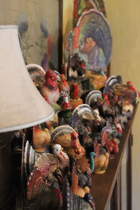 Aka Thanksgiving, Turkey Display, Turkey Hunt, Turkey Ideas, Magpie Ethel, Autumn House, Gurley Candles, Turkey Plates, Cabinet Top