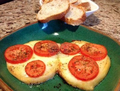 Provolone al horno – Sazón del Corazón Provolone, Avocado Egg, Avocado, Food And Drink