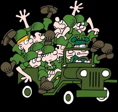 Jumping on board Beetle Bailey Comic, Saturday Cartoon, Old Cartoon Characters, Vw Ideas, Beetle Bailey, Old School Cartoons, Cartoon Crazy, Disney Cartoon Characters, Jeep Jeep