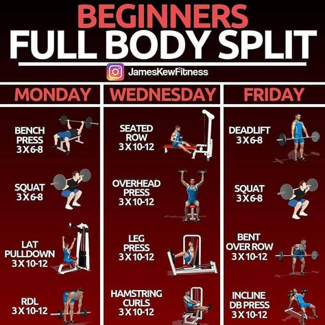 Full Body Split, Mens Full Body Workout, 3 Day Workout, Best Full Body Workout, Full Body Workout Plan, Workout Program Gym, Workout Splits, Plank Workout, Body Workout Plan