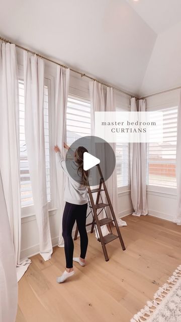 Sierra Honeycutt | Content Creator on Instagram: "Comment “ elevate “ and I’ll send you everything we used to transform this space + a few of my favorite curtains we are putting up around the house! 💫 

what would you add to this space?! 🤔 the difference curtains make is unmatched 🤩 

#elevatingourhouse #masterbedroom #bedroomtransformation #bedroomdecor #curtians #bedroomcurtians #curtianrings" Sierra Honeycutt, Content Creator, The House, My Favorite, Bedroom Decor, Curtains, The Creator, Bedroom, Instagram