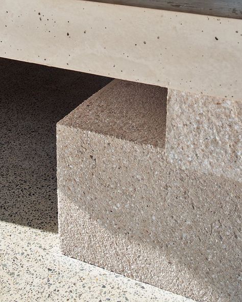 | FOLK ARCHITECTS // on Instagram: “Concrete detail | 10 meter length wine tasting bar poured on site, with pigmented concrete and textured finishes - built by…” Outdoor Concrete Table, Wine Tasting Bar, Pigmented Concrete, Concrete Finishing, Interior Materials, Concrete Design, Polished Concrete, Wine Tasting, Concept Store