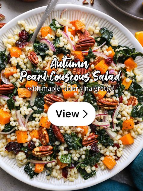 Lemon8 · Autumn Pearl Couscous Salad · @Caitlin Pearl Couscous Salad, Pearl Couscous, Couscous Salad, Couscous, Cider, Salad