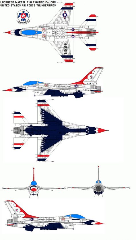 USAF Thunderbirds F-16 by bagera3005 Air Force Pictures, F 16 Falcon, Usaf Thunderbirds, Airplane Crafts, Aircraft Painting, Passenger Aircraft, Lockheed Martin, Airplane Art, Air Fighter