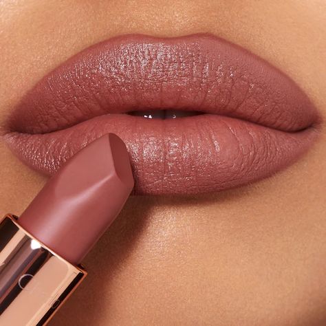 Brown Mauve Lipstick, Wedding Lip Color, Best Nude Lipstick, Rose Lip Color, Wedding Lips, Neutral Lipstick, Nude Lipstick Shades, Revolution Lipstick, Charlotte Tilbury Matte Revolution