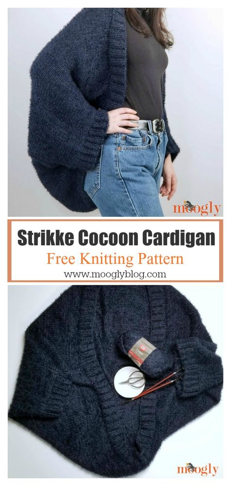 Cocoon Cardigan Pattern, Future Accessories, Knitting Patterns Cocoon, Shrug Knitting Pattern, Shrug Crochet, Cocoon Sweater, Ravelry Knitting, Knitting Patterns Free Sweater, Shrug Pattern