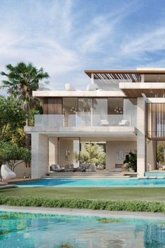 Al Jaddaf Dubai Dubai Houses Luxury, Villas In Dubai, Villa In Dubai, Dubai Villa, Pool Party Food, Luxury Villa Design, Dubai Houses, Modern House Interior, Small Pool Design