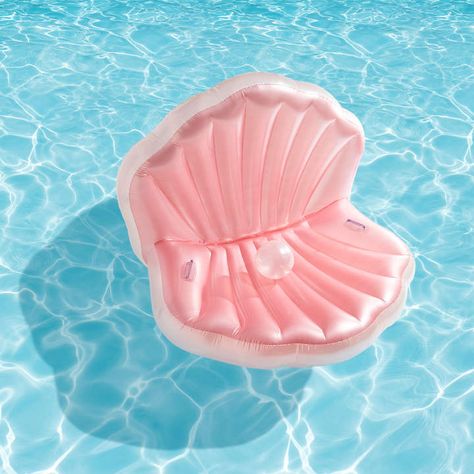 Pier 1 Imports Pearly Clam Shell Pool Float Birthday Tent, Cute Pool Floats, Summer Pool Floats, Summer Motivation, Cool Pool Floats, Mermaid Pool, Pool Floats For Adults, Pool Floaties, Pool Rafts