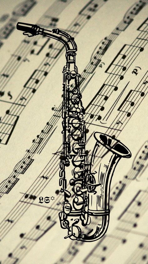 Saxofone alto Saxophone Art, Saxophone Instrument, Guitar Drawing, Band Nerd, Daisy Wallpaper, Soprano Saxophone, Music Drawings, Band Geek, Alto Sax