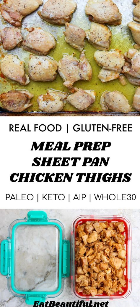 Meal Prep Chicken Thigh Recipes, Easy Chicken Thigh Meal Prep, Chicken Thigh Lunch Meal Prep, Boneless Skinless Chicken Thigh Meal Prep, Meal Prep With Chicken Thighs, Macro Friendly Chicken Thigh Recipes, Aip Chicken Thighs, Whole 30 Chicken Thighs, Meal Prep Chicken Thighs