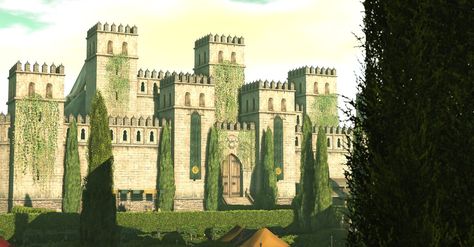 The Reach Asoiaf, Castamere Castle, Highgarden Got Aesthetic, Highgarden Castle, Green Castle, Asoiaf Aesthetic, Arte Game, House Tyrell, Cair Paravel