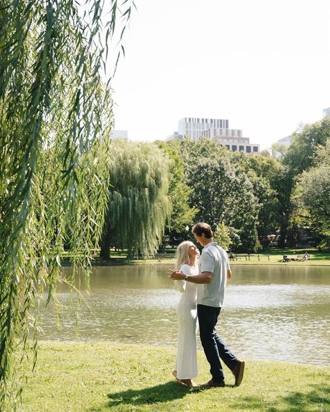 Emily Figurelli | East Coast & Destination Photographer | Early morning in Boston with Allie + Chad | I cannot wait to document their wedding next year in Arkansas planned by @katiemcintirexo but... | Instagram Nantucket Engagement Photos, New England Engagement Photos, Boston Engagement Photos, Dreamy Photos, Nantucket Wedding, Boston Public Garden, East Coast Wedding, Boston Wedding Photographer, Wedding Cape