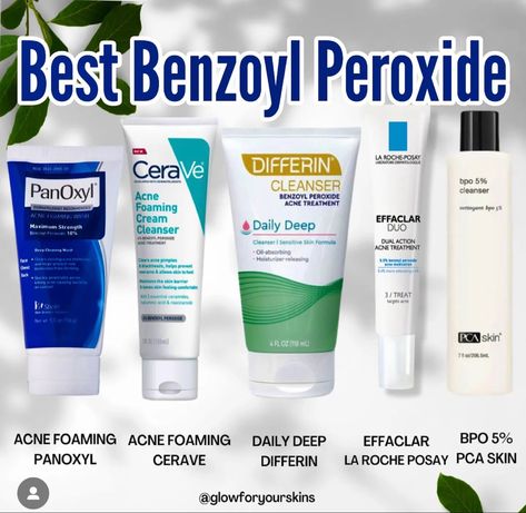 Benzoyl Peroxide Products, Benzolyn Peroxide, Cleanser Cerave, Acne Foaming Cream Cleanser, Peroxide For Acne, Best Cleanser, Holiday Skincare, Effaclar Duo, Christmas Specials